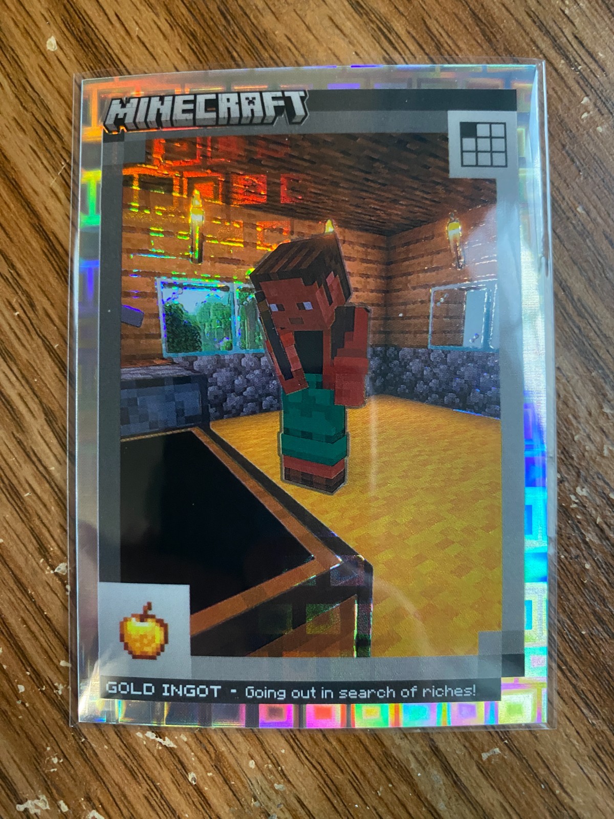 2024 Panini Minecraft Gold Ingot #91 Pandora Prizm Optichrome 4/15