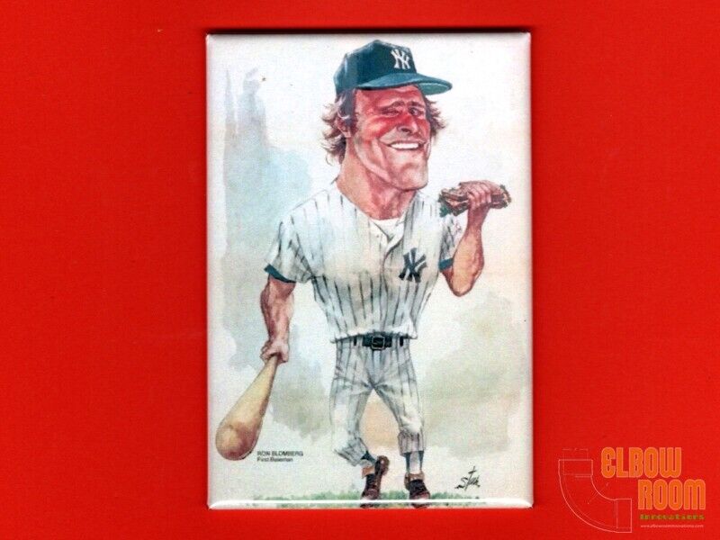 Ron Blomberg Stark baseball caricature 2x3\