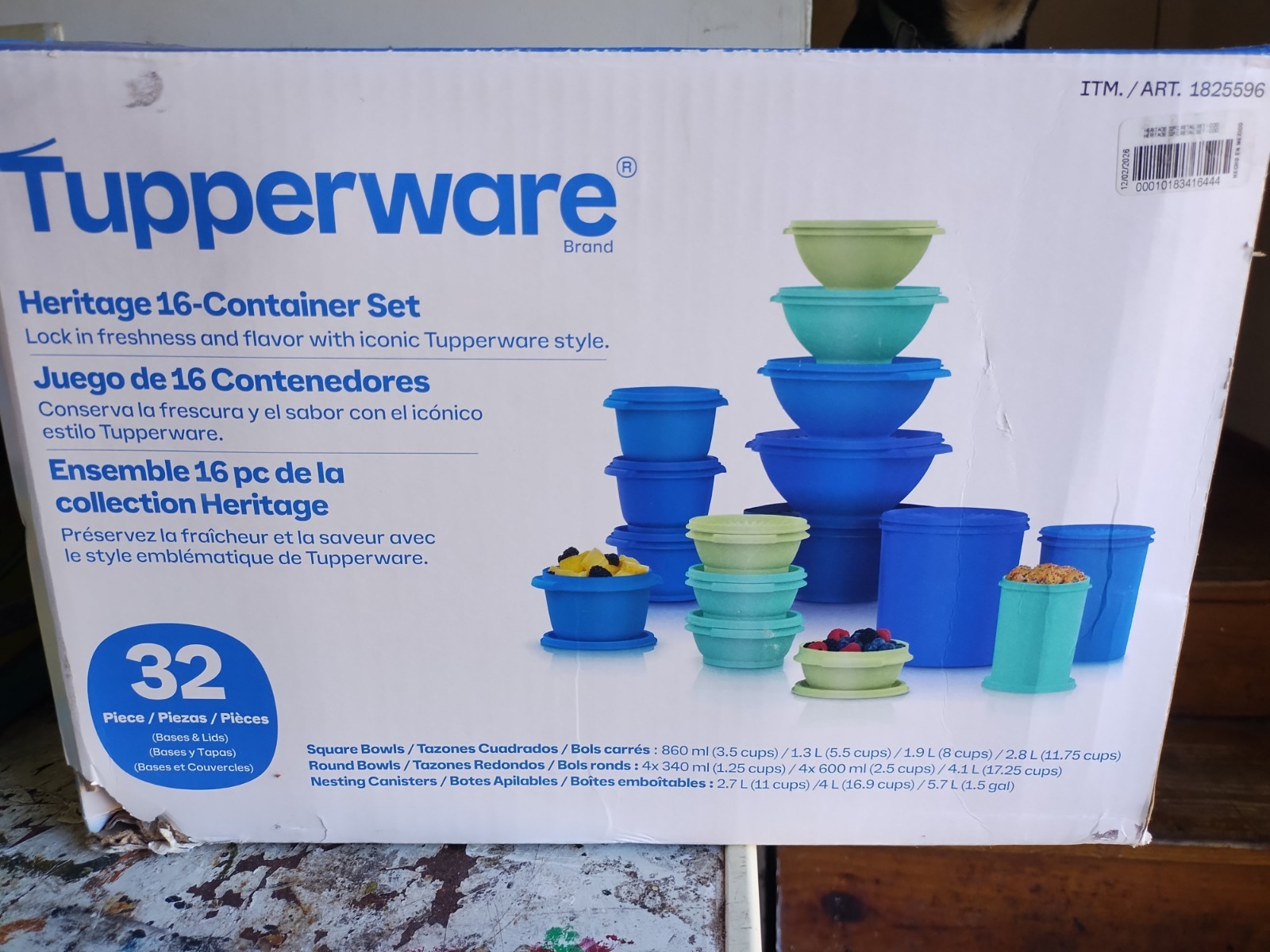 Tupperware Heritage 16-container Set, 32 Pieces Blues - Brand New Tupperware Heritage 16-container Set, 32 Pieces Blues - Brand New