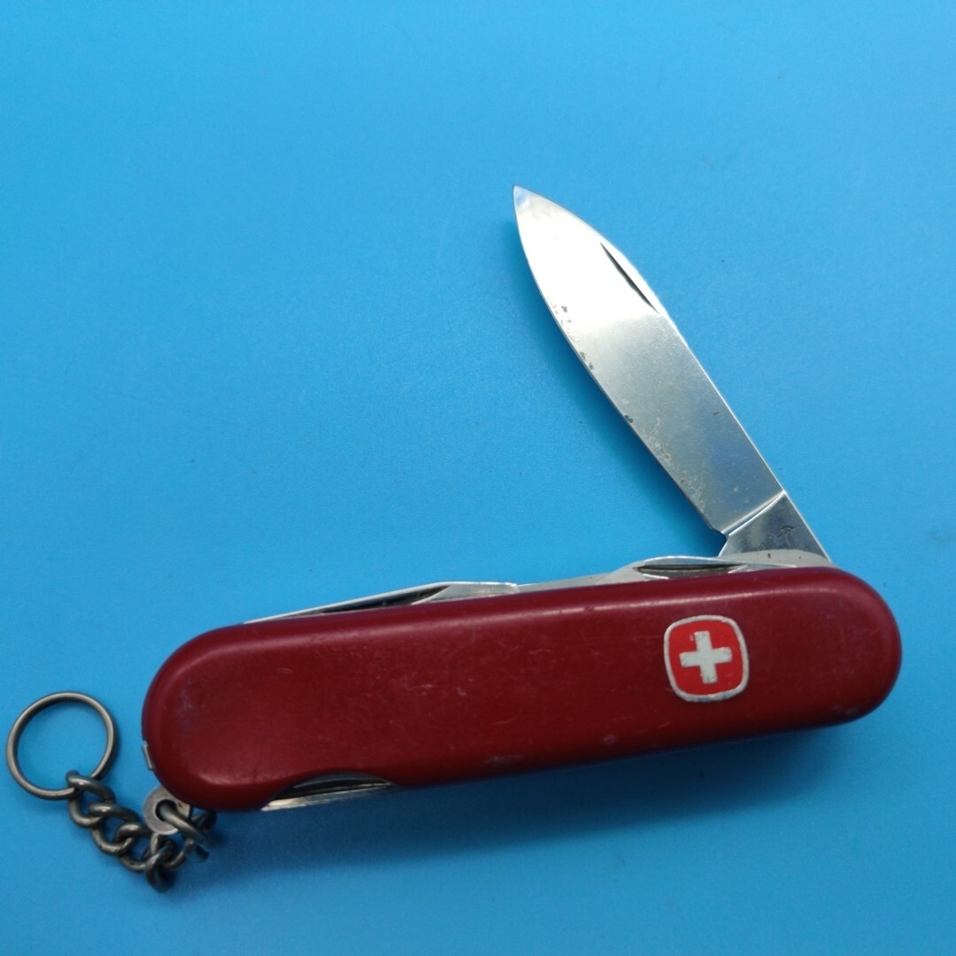 USED WENGER FORESTER SWISS ARMY KNIFE w/ RING FOLDING KNIFE d USED WENGER FORESTER SWISS ARMY KNIFE w/ RING FOLDING KNIFE d