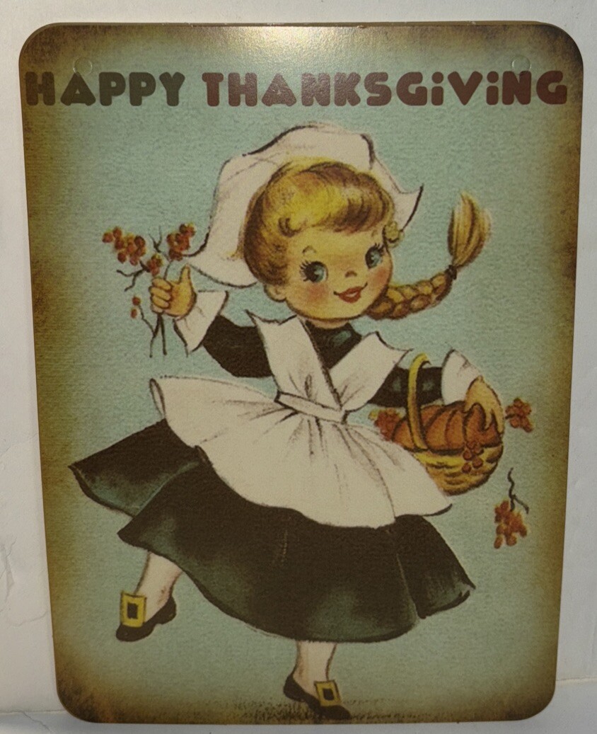 Thanksgiving Wall Decor VINTAGE STYLE Die Cut 5 X 7” Thanksgiving Wall Decor VINTAGE STYLE Die Cut 5 X 7”