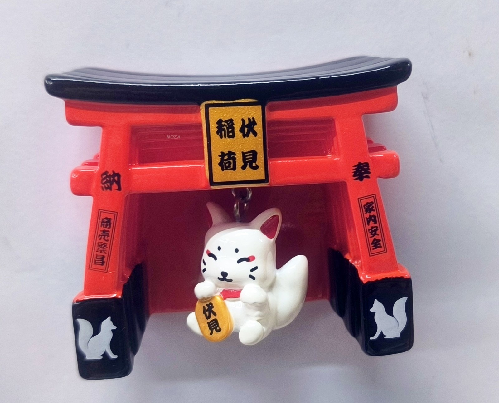 Fushimi Inari Shrine Torii white Fox Ceramic Magnet Kyoto Japan refrigerator