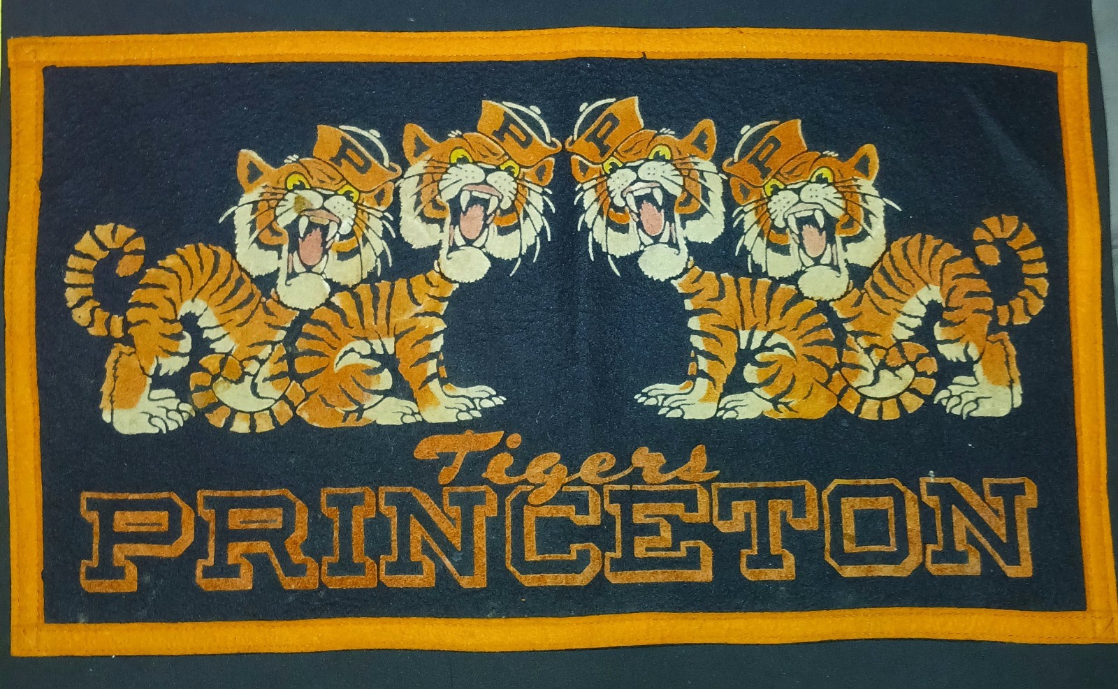 Vintage 1950\'s Chicago Pennant Company Princeton Tigers Felt Banner Vintage 1950\'s Chicago Pennant Company Princeton Tigers Felt Banner