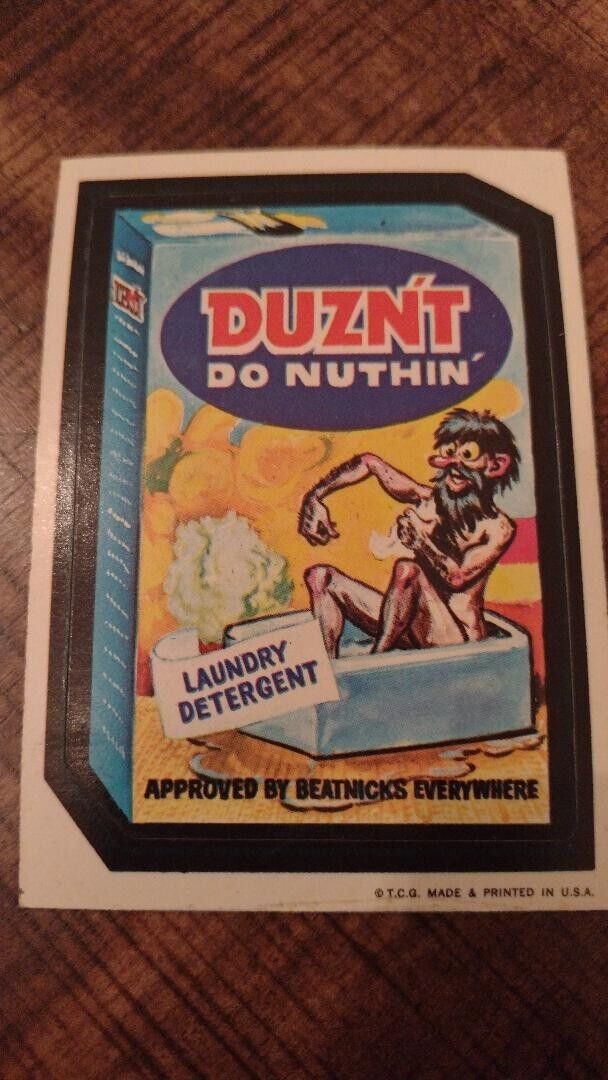 1973 1st Series Topps Wacky Packages Duzn't Do Nuthin White Back