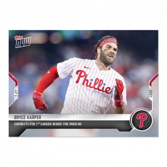 Bryce Harper - 2021 MLB TOPPS NOW Card 561 1st inside the park HR Phillies