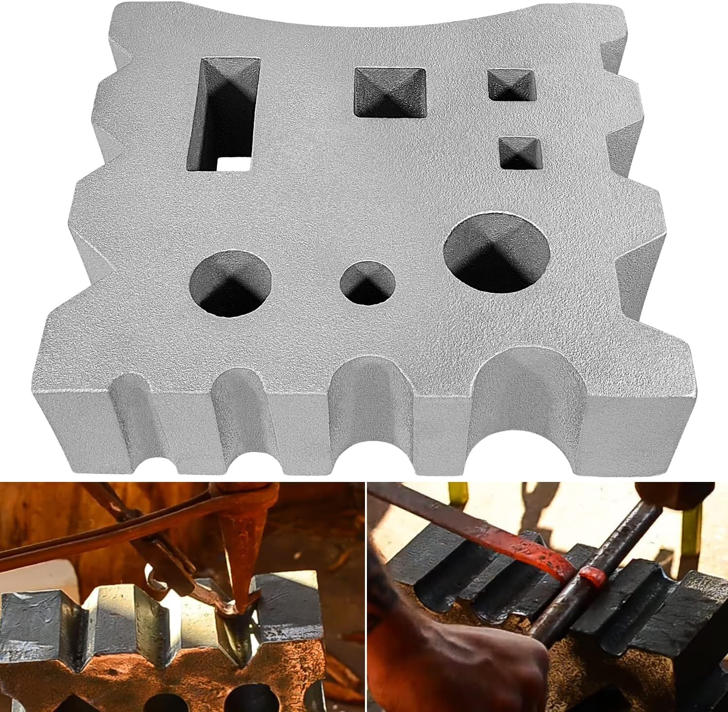 66 Blacksmith Swage Block for Metal Shaping, Dome & Oval Forms, Flat Base