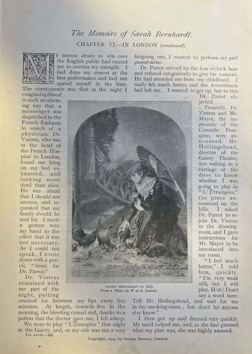 1904 Actress Sarah Bernhardt in London 1904 Actress Sarah Bernhardt in London