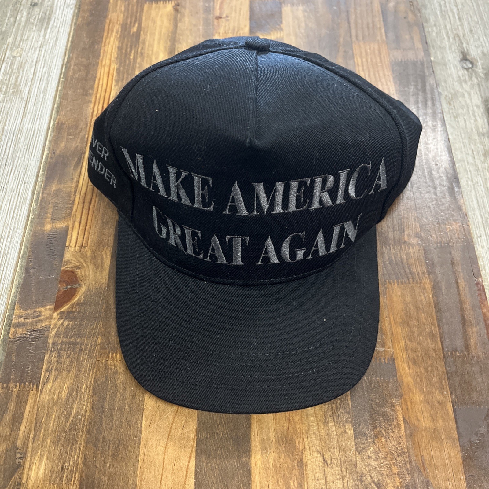 Limited Edition Mens Black Created With Pride Never Surrender MAGA Snap Back Hat Limited Edition Mens Black Created With Pride Never Surrender MAGA Snap Back Hat