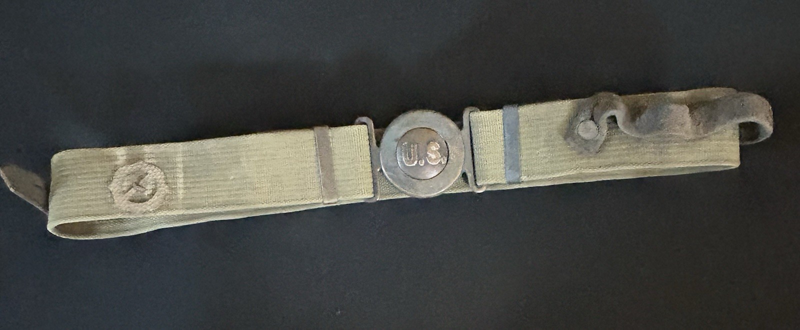 NICE Cowboy Modified pre-WWI US Army M1910 Mills Canvas Garrison Belt NICE Cowboy Modified pre-WWI US Army M1910 Mills Canvas Garrison Belt