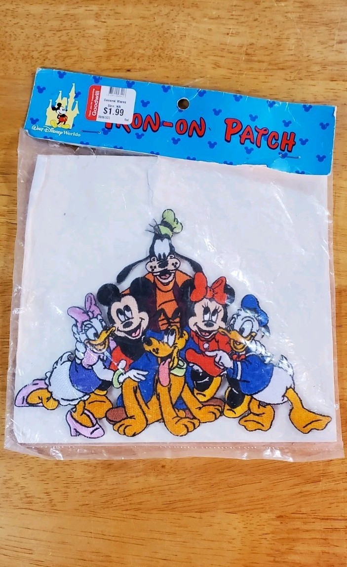 Vintage Disney Embroidered Iron-On Patch Mickey Minnie Donald Daisy Goofy Pluto Vintage Disney Embroidered Iron-On Patch Mickey Minnie Donald Daisy Goofy Pluto