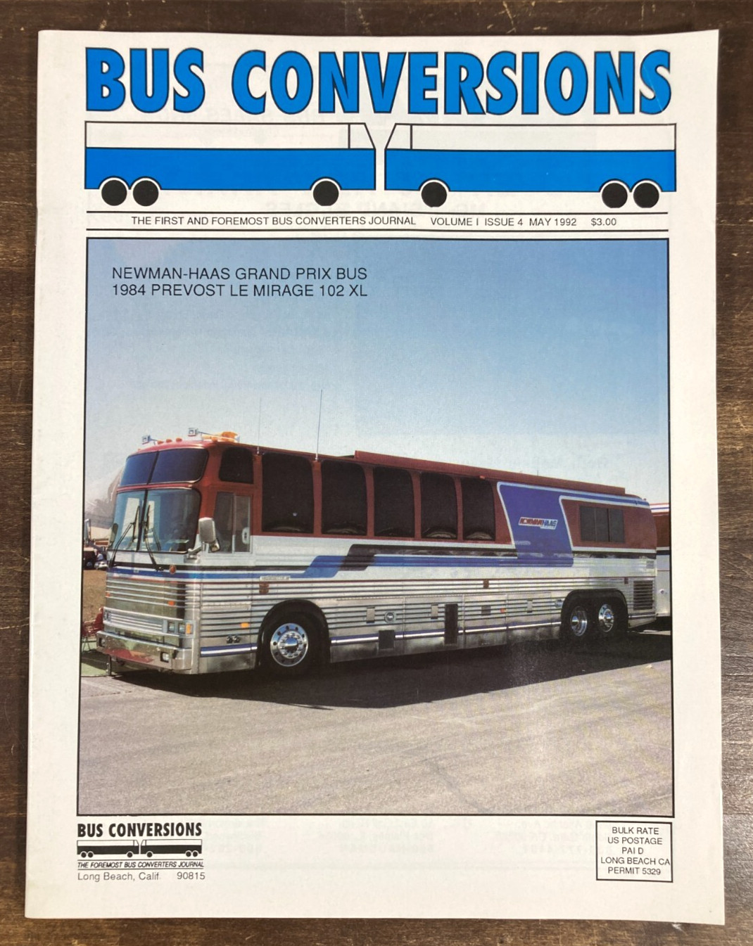 Bus Conversions Magazine May 1992 Prevost Le Mirage XL Cover GMC PD-4107 Coach