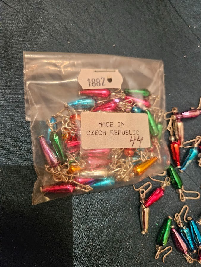 Vintage Mercury Glass  Christmas ornaments  Czech Republic NOS - Micro