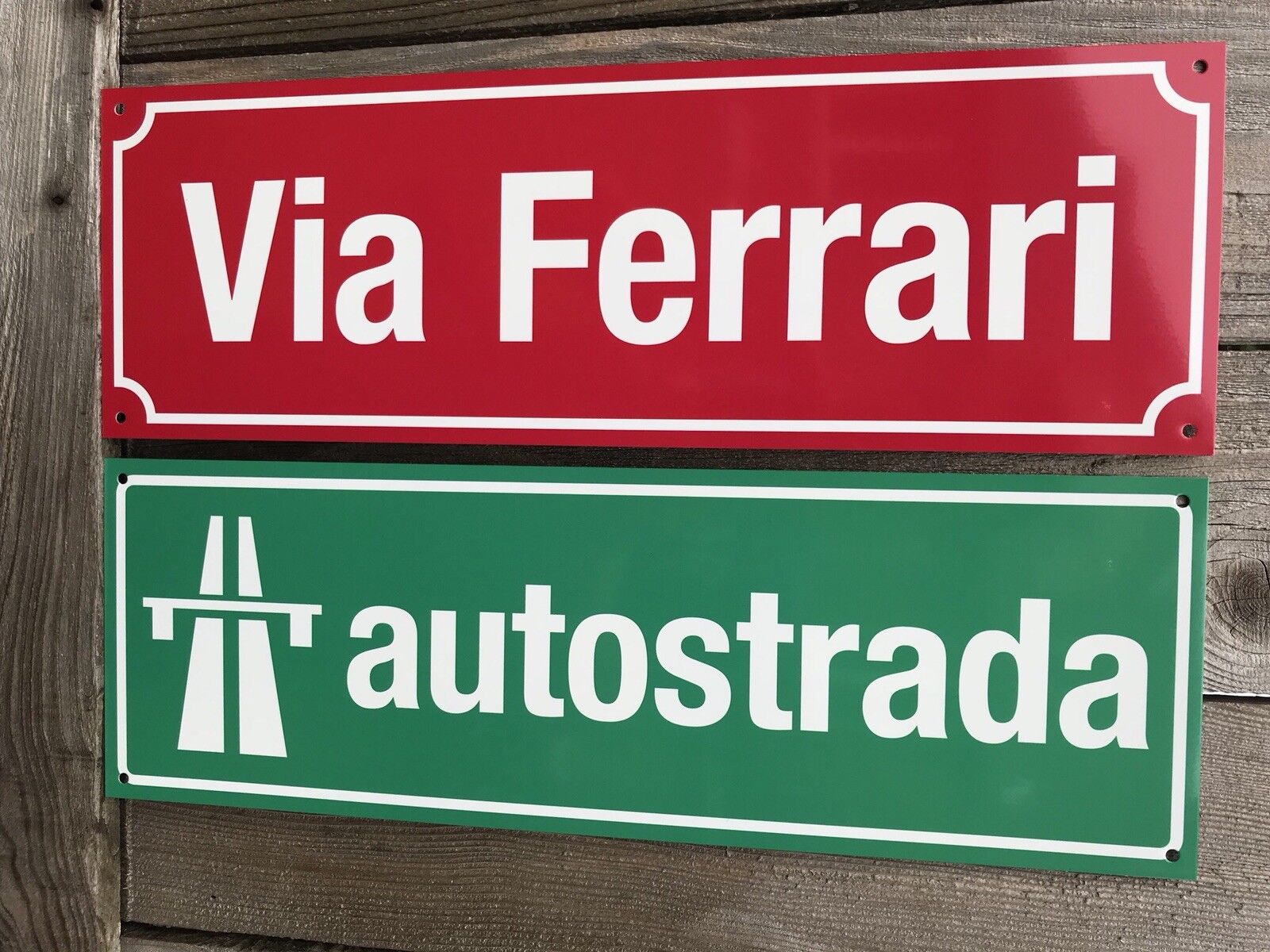 Autostrada Italian Highway Autobahn  signs combo