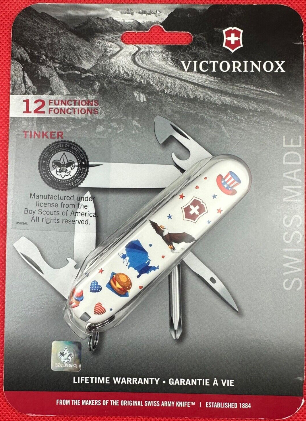 Retired 91mm Boy Scouts Americana ICONS Victorinox Tinker Swiss Army knife, hunt Retired 91mm Boy Scouts Americana ICONS Victorinox Tinker Swiss Army knife, hunt