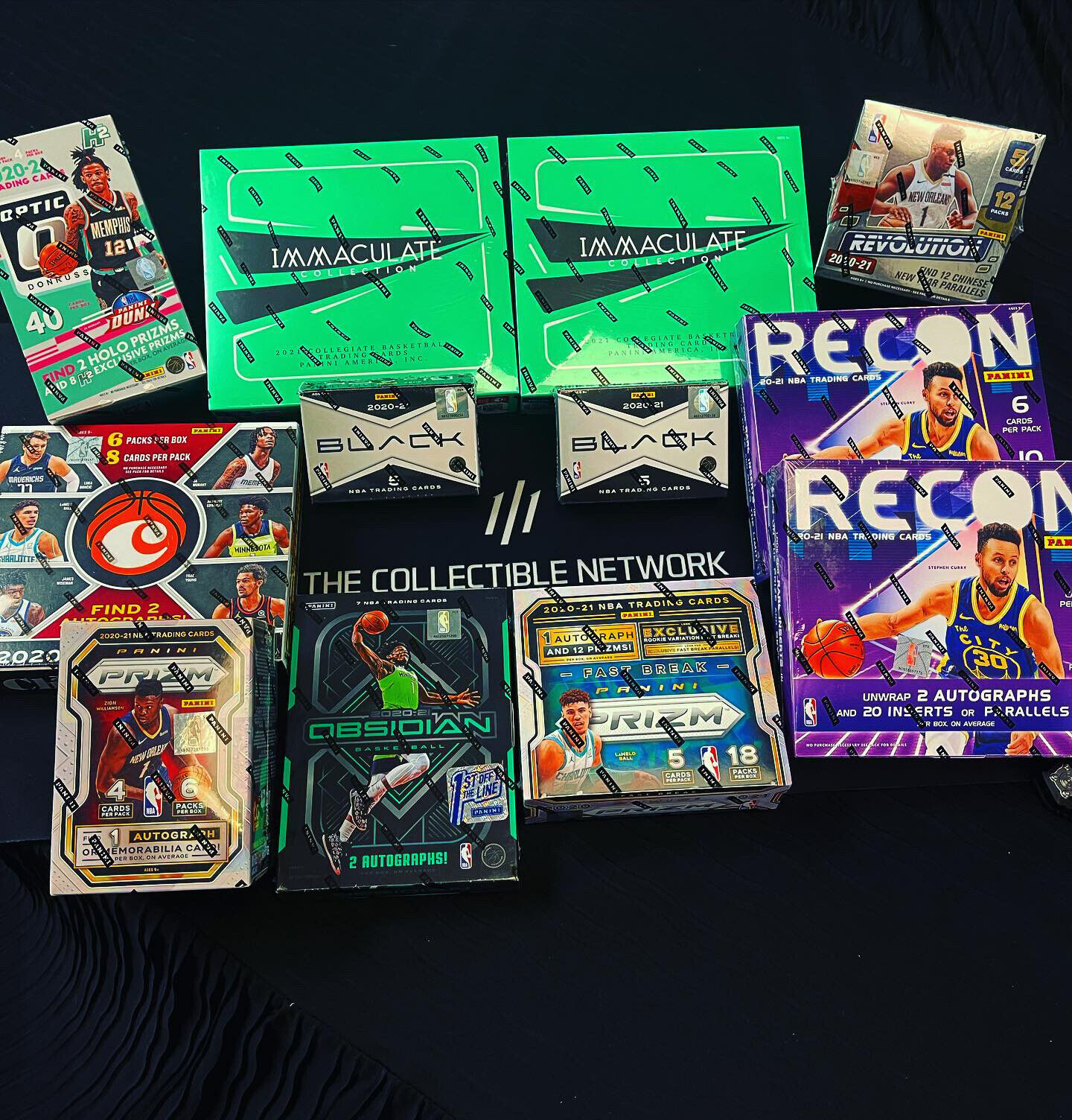 Golden State Warriors Immaculate 12 Box Hobby Break #126 Black RECON Obsidian 