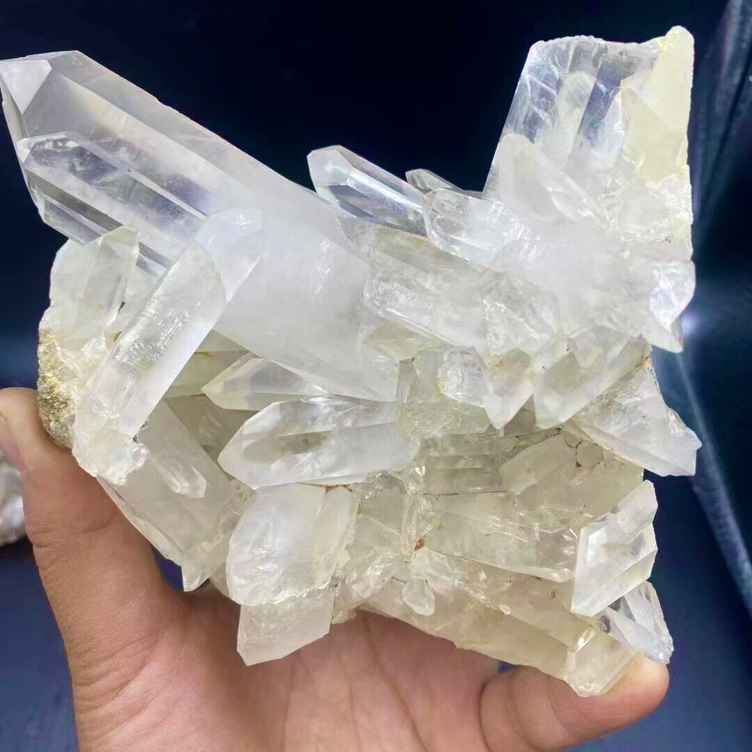 2LB A+++Natural white Crystal Himalayan quartz cluster /mineralsls