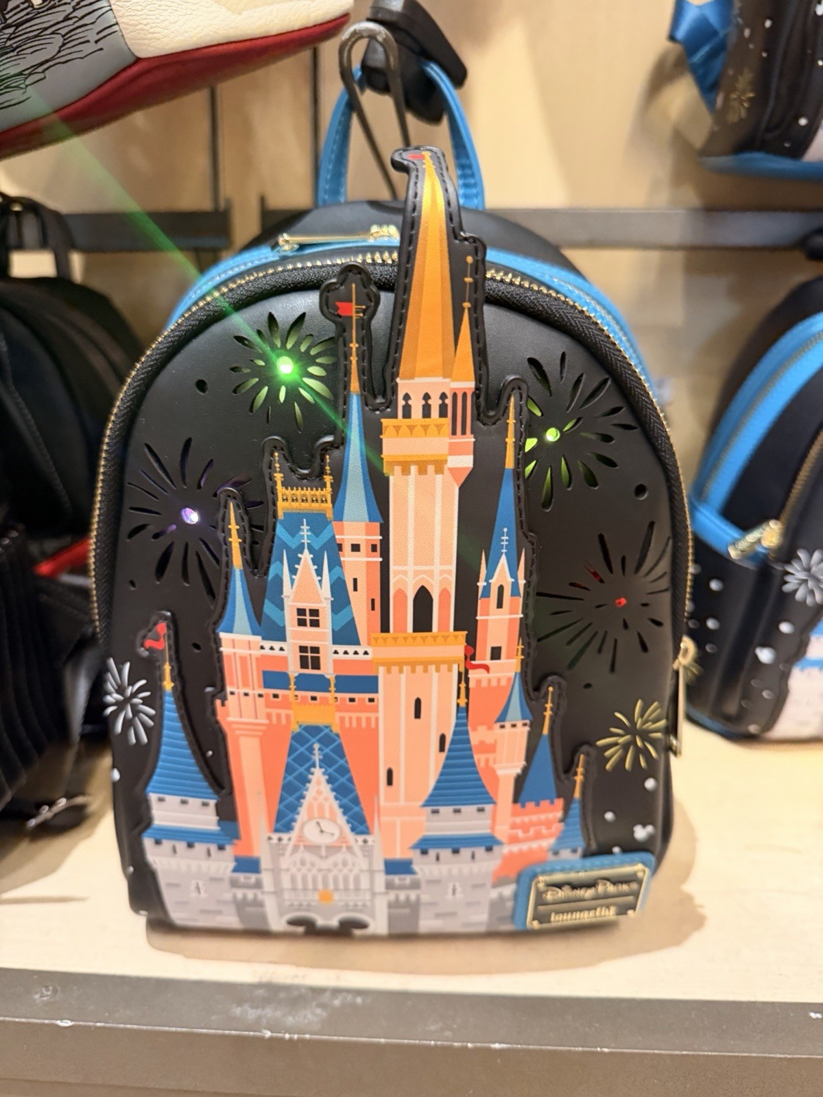 2026 Disney Parks Cinderella Castle Light Up Loungefly Mini Backpack Fireworks 2026 Disney Parks Cinderella Castle Light Up Loungefly Mini Backpack Fireworks