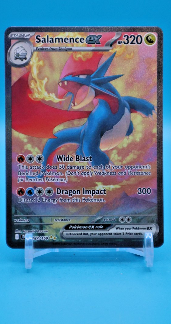 Salamence ex 187/159 Special Illustration Rare Journey Together Pokemon Holo NM Salamence ex 187/159 Special Illustration Rare Journey Together Pokemon Holo NM
