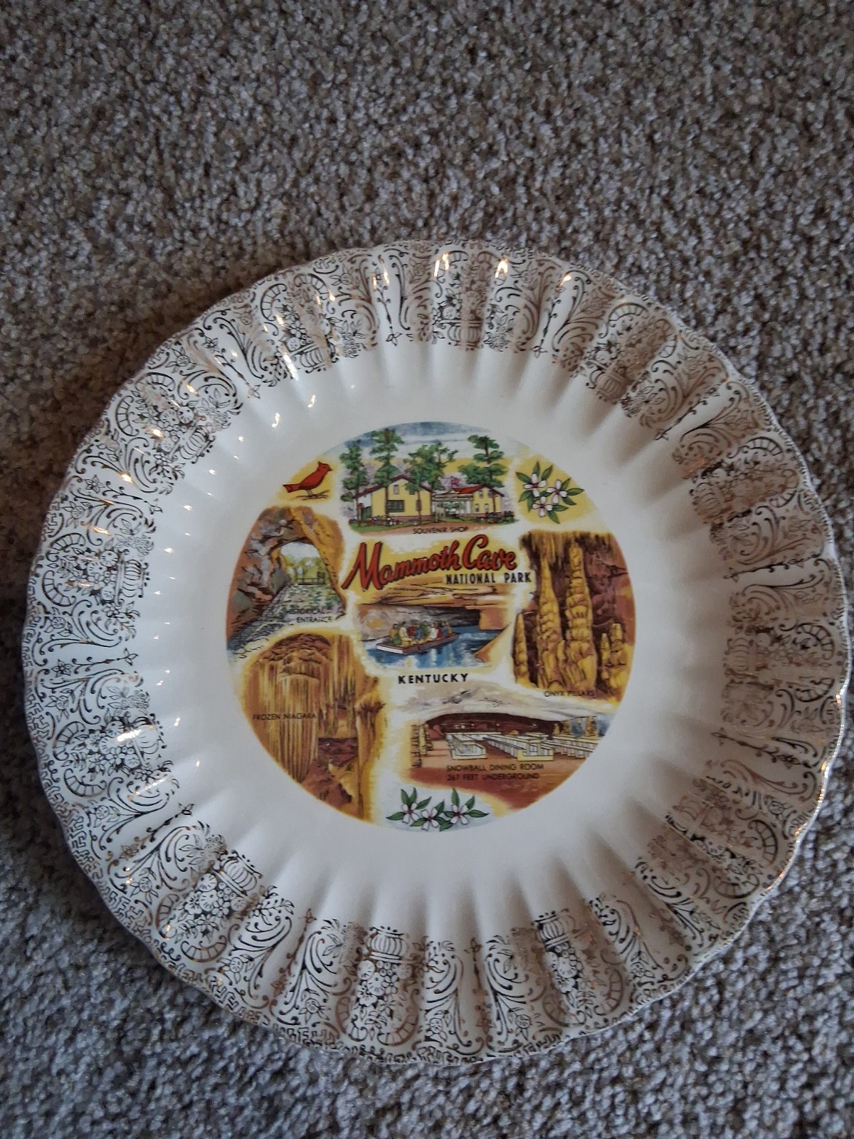 Vintage Mammoth Cave Plate 10 In. Vintage Mammoth Cave Plate 10 In.