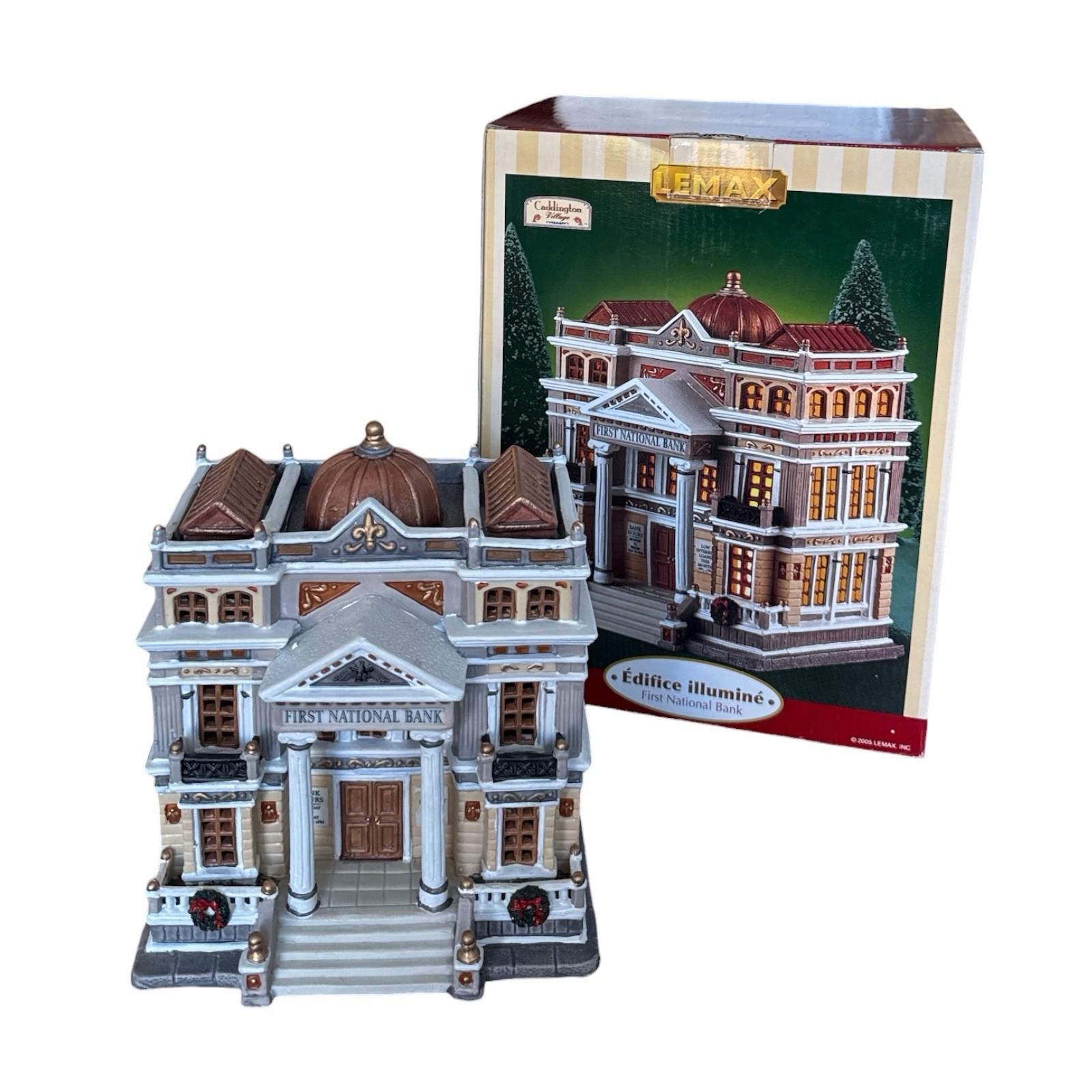 Vintage Lemax Caddington Village Collection First National Bank #55204 2005 Box Vintage Lemax Caddington Village Collection First National Bank #55204 2005 Box