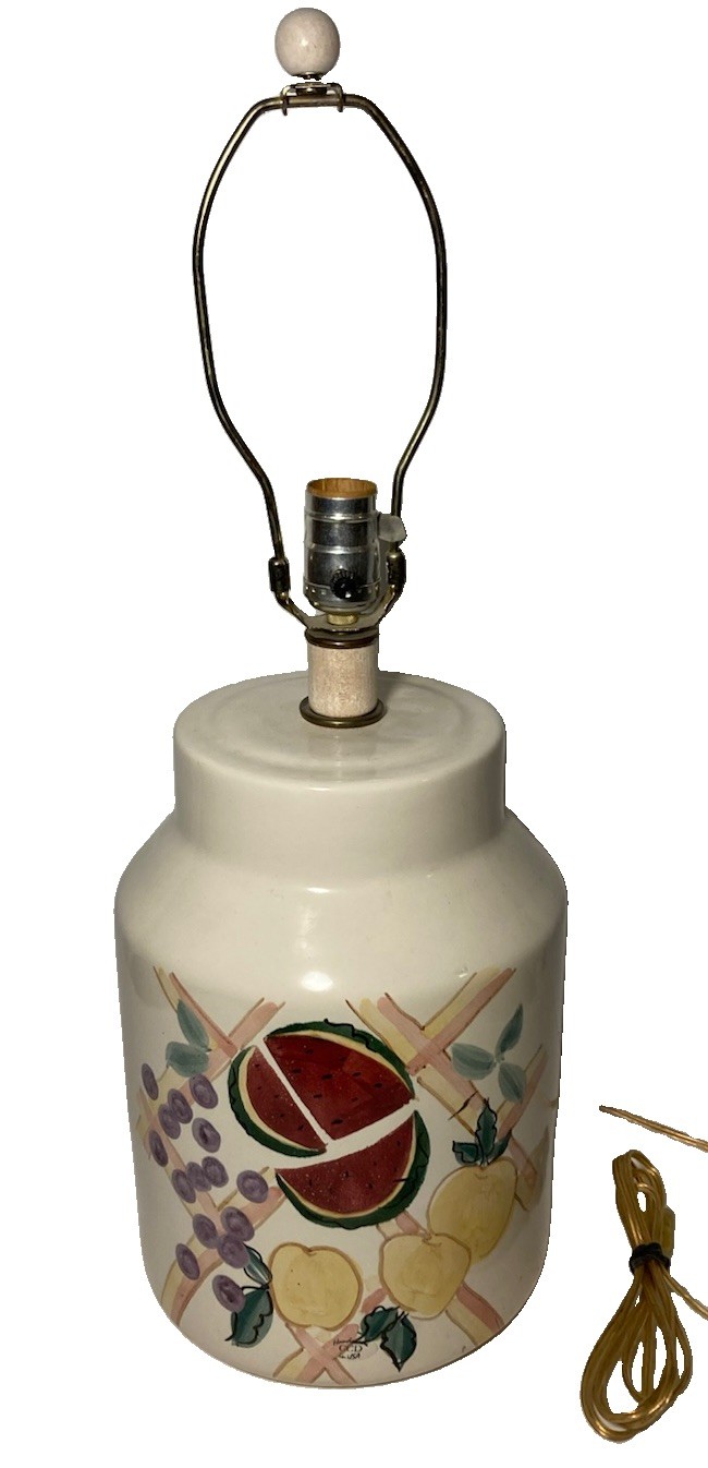 CALIFORNIA CERAMIC DESIGN Vtg 80s Hand Painted 24\ CALIFORNIA CERAMIC DESIGN Vtg 80s Hand Painted 24\