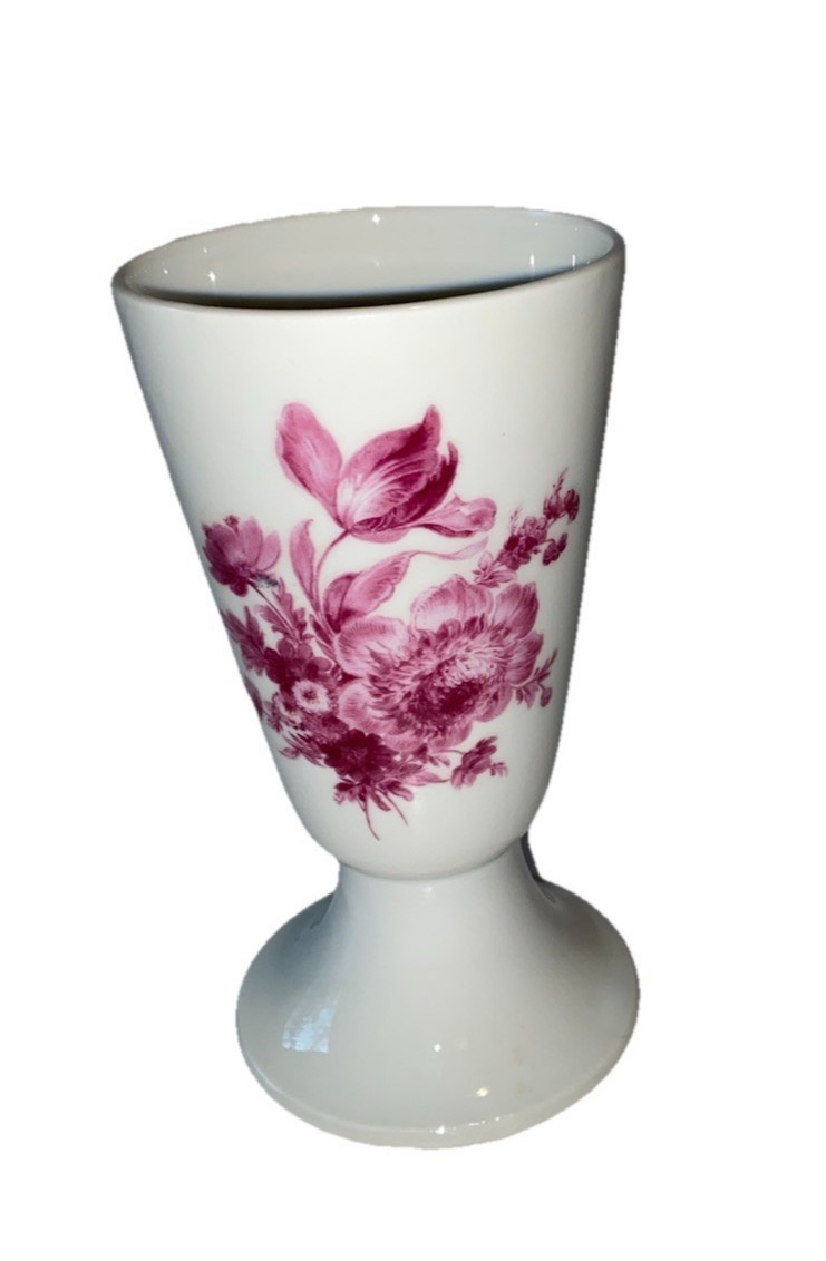 Lamalle NY City Made in France Porcelain Goblet/Vase Pink Floral Design Lamalle NY City Made in France Porcelain Goblet/Vase Pink Floral Design