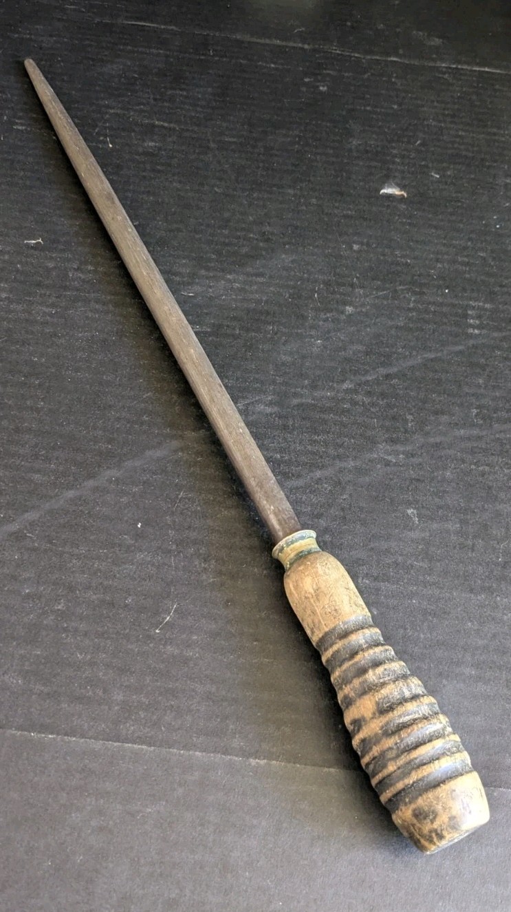 Vintage I. WILSON 18” Cast Steel Knife Sharpening Hone/Rod Sheffield England Vintage I. WILSON 18” Cast Steel Knife Sharpening Hone/Rod Sheffield England