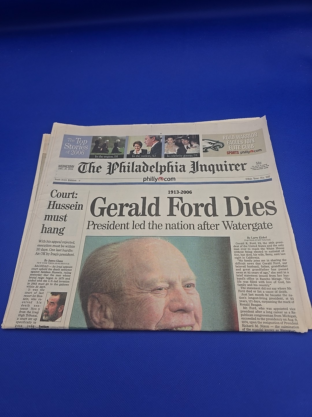 Philadelphia Inquirer Gerald Ford dies December 27 2006 Philadelphia Inquirer Gerald Ford dies December 27 2006