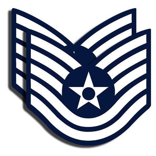 AIR FORCE Rank Technical Sergeant Sticker Military Decal 2 Pack 3