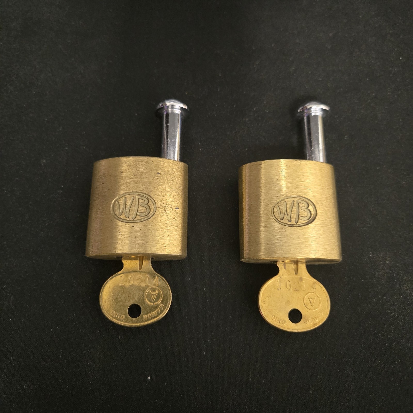 Set Of 2 Wilson Bohannan Solid Brass Pin Locks B8