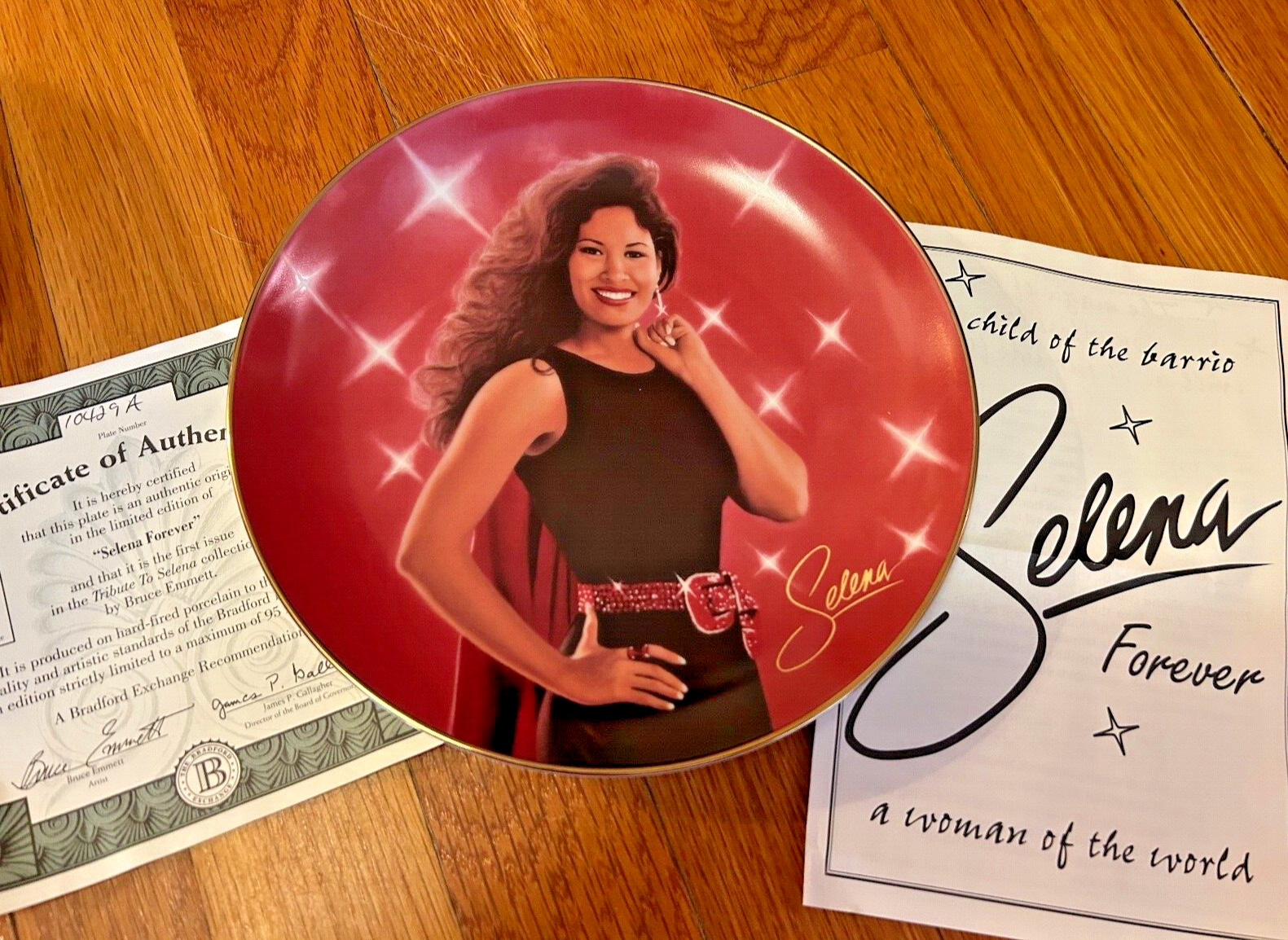 NEW Bradford Exchange Selena Forever PLATE Tribute to 1996 photo poster 971A COA