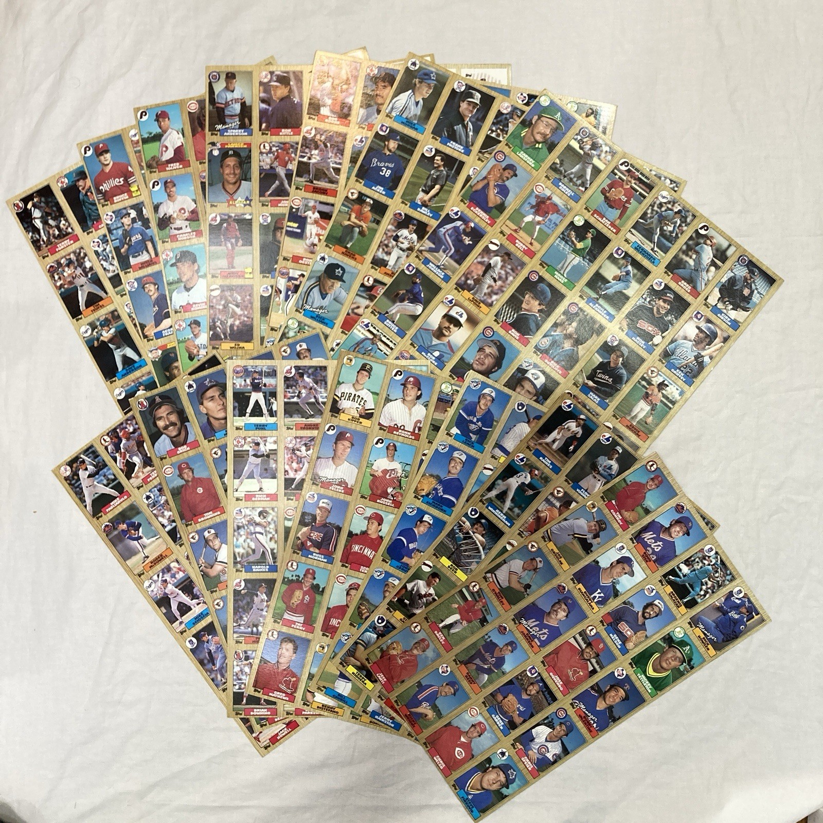 Topps Baseball 1987 Uncut Sheets - 14 Sheets (350 Cards Total) Topps Baseball 1987 Uncut Sheets - 14 Sheets (350 Cards Total)