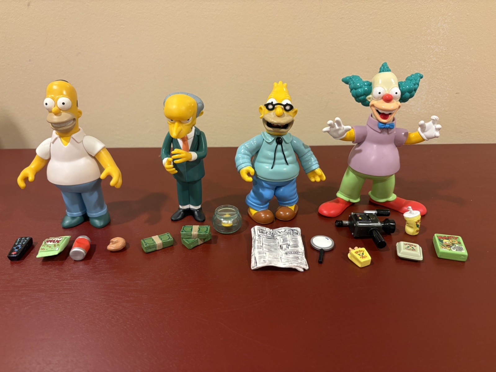 Simpsons WOS Homer Krusty series one lot Playmates World of Springfield Loose Simpsons WOS Homer Krusty series one lot Playmates World of Springfield Loose
