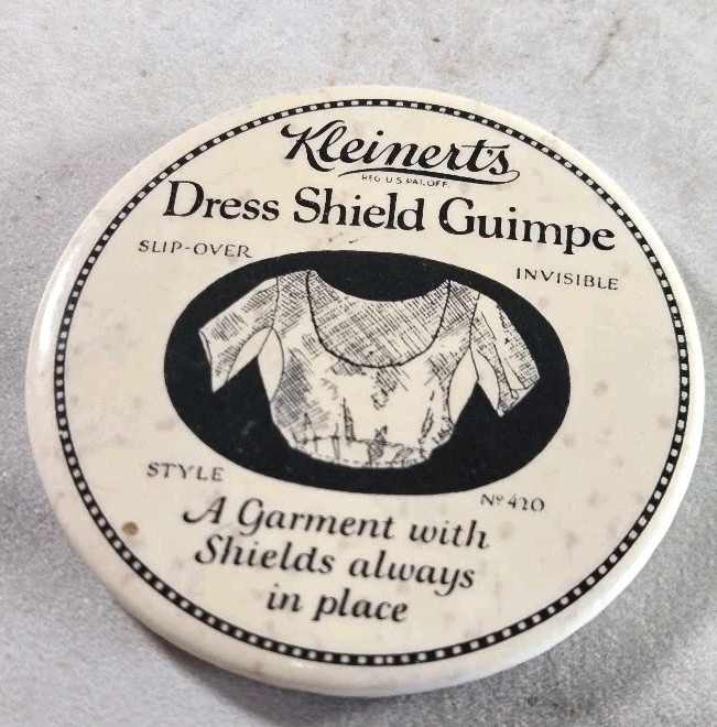 Antique c1910 Kleinerts Dress Shield Guimpe Celluloid Advertising Pocket Mirror Antique c1910 Kleinerts Dress Shield Guimpe Celluloid Advertising Pocket Mirror