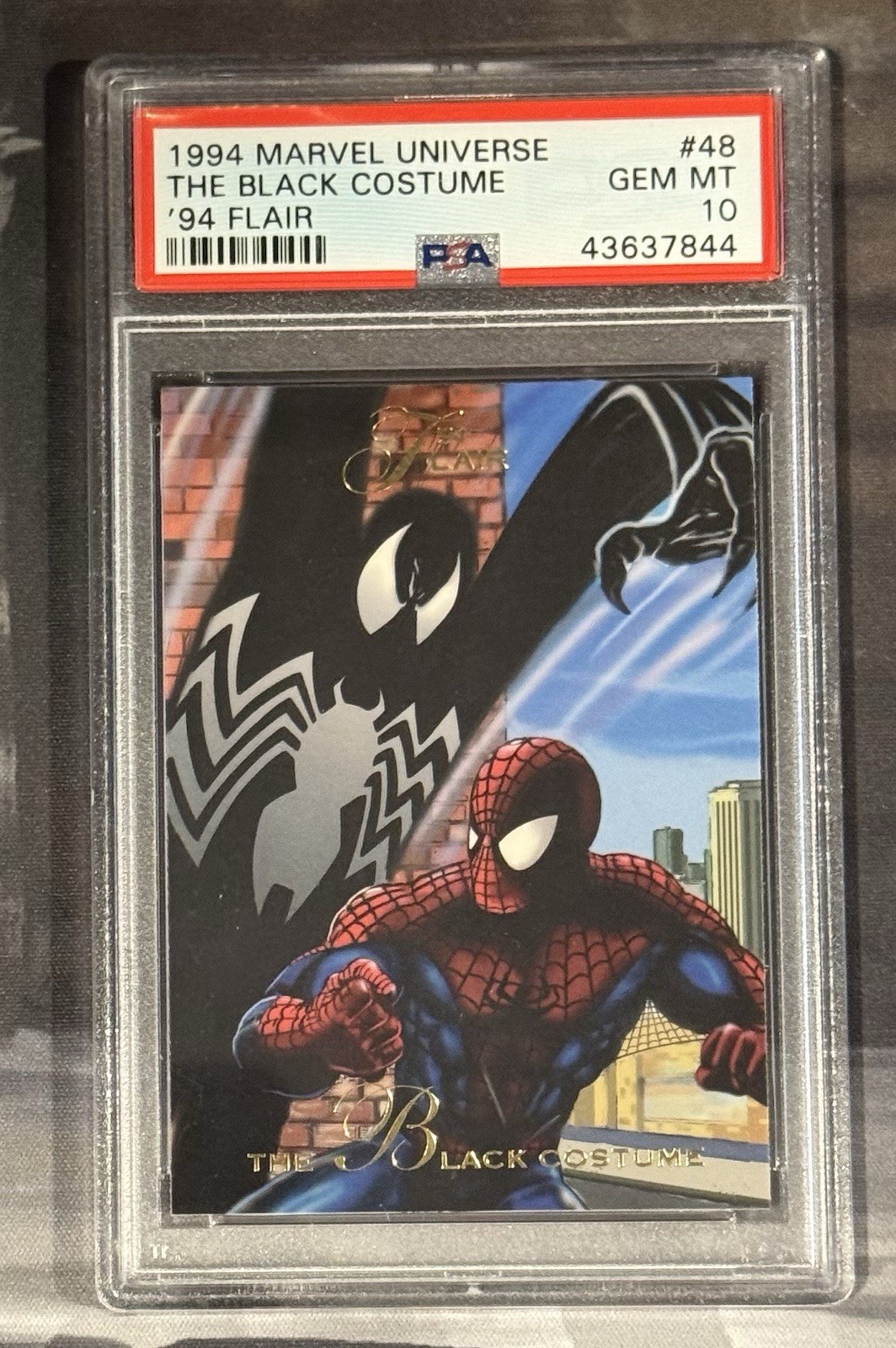 1994 Marvel Universe \'94 Flair The Black Costume #48 PSA 10 GEM MT