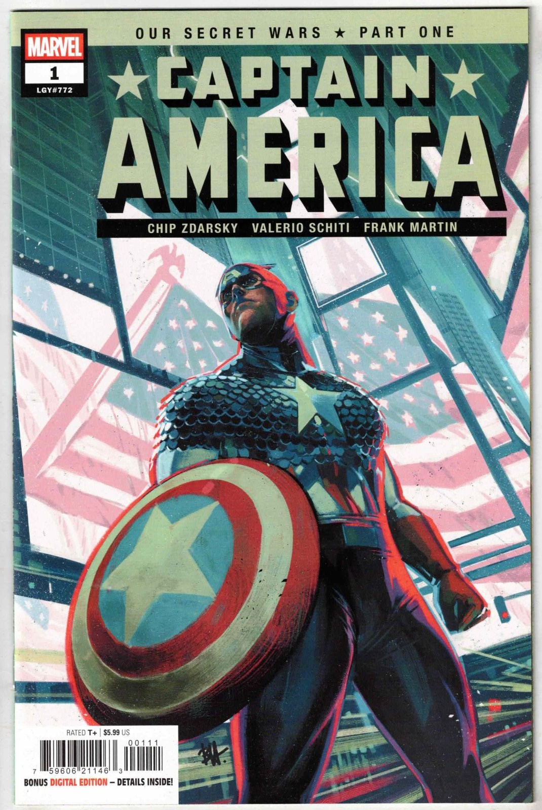 CAPTAIN AMERICA #1 (2025)-COVER A 1ST PRINT-1ST APP DAVID COLTON- MIRACLEMAN- NM CAPTAIN AMERICA #1 (2025)-COVER A 1ST PRINT-1ST APP DAVID COLTON- MIRACLEMAN- NM