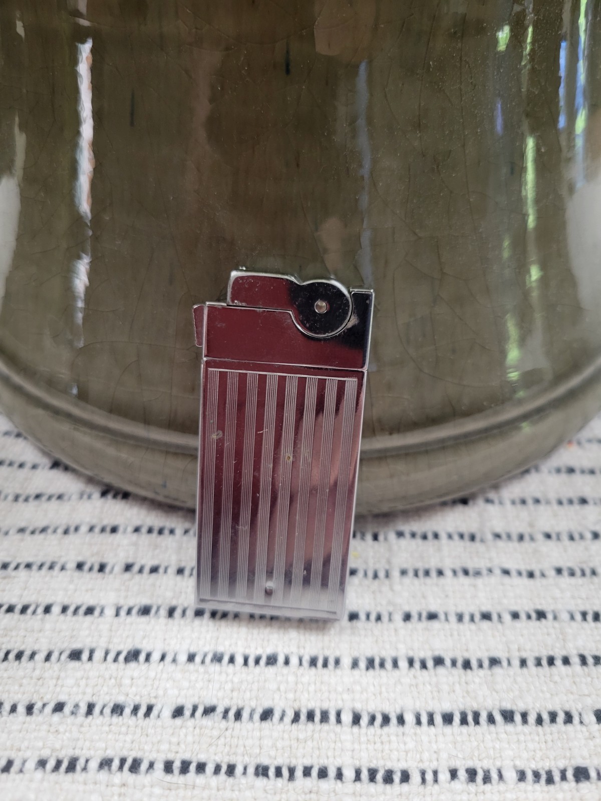 Vintage 1950s ASR Ascot Push Button Pocket Lighter Chrome Art Deco Sparks USA-EL Vintage 1950s ASR Ascot Push Button Pocket Lighter Chrome Art Deco Sparks USA-EL