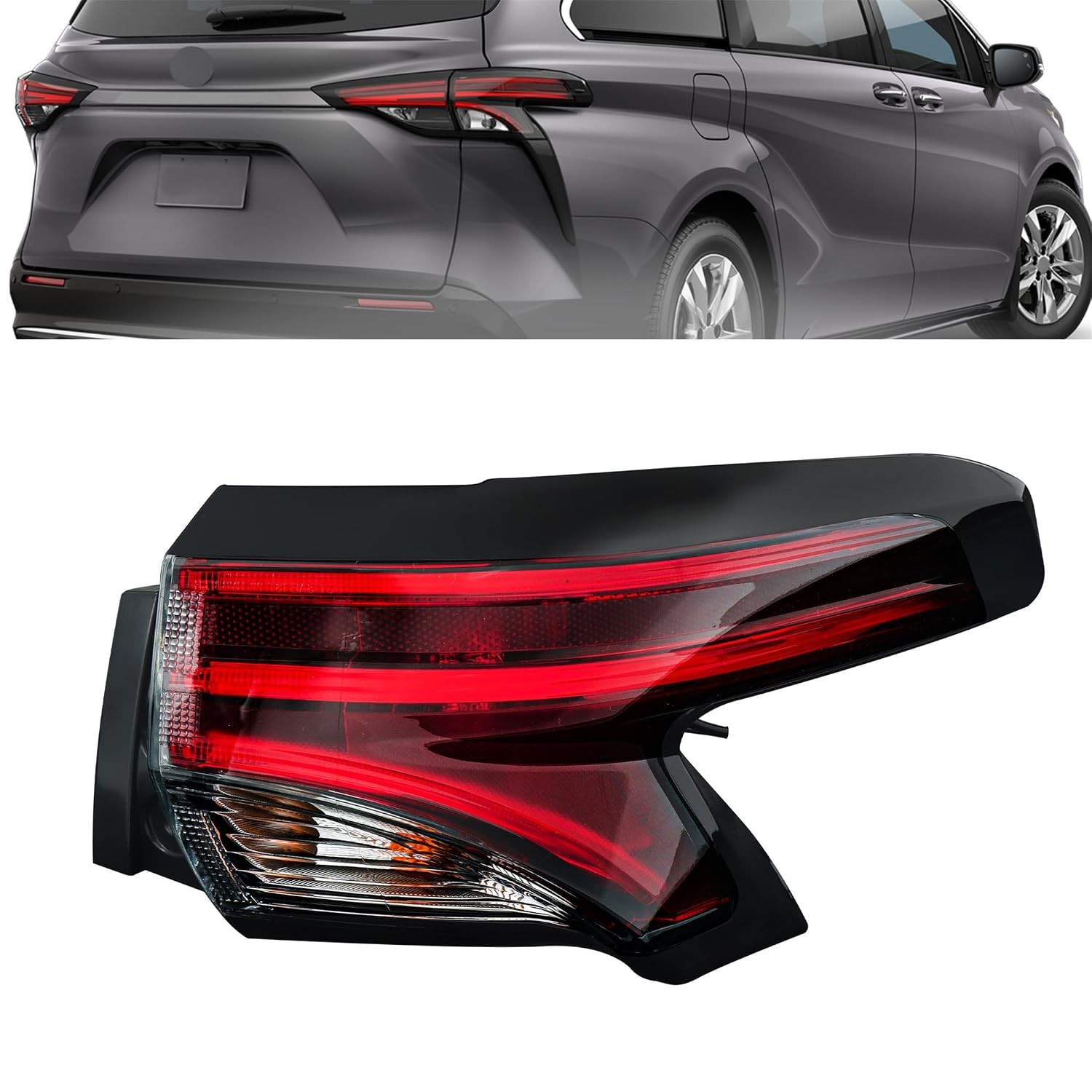 RH Outer Tail Light Replacement for Toyota Sienna XSE Platinum Limited 2021-2023