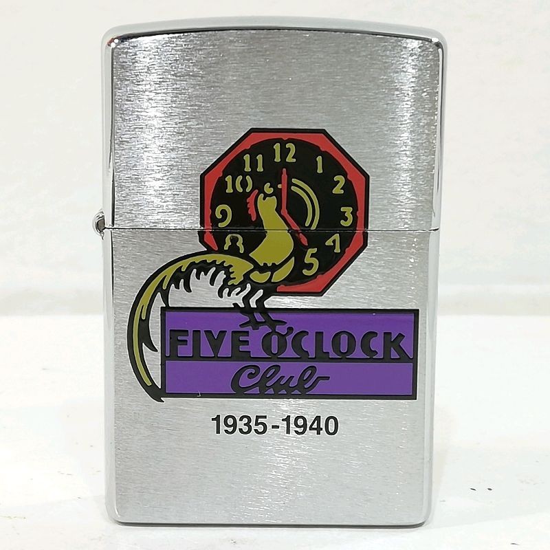 ZIPPO Five O\'Clock Club Oil Lighter 1935-1940 ZIPPO Five O\'Clock Club Oil Lighter 1935-1940