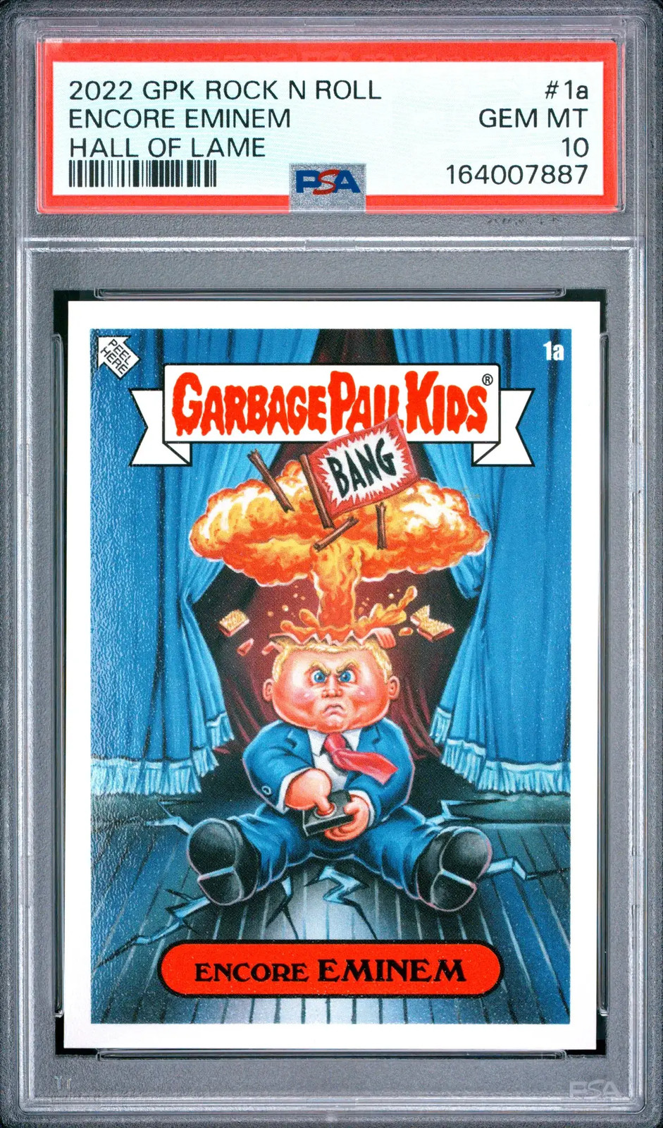 2022 Garbage Pail Kids Rock N Roll Hall Of Lame Encore Eminem #1a PSA 10