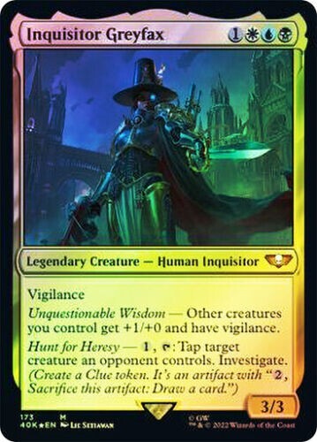1x FOIL INQUISITOR GREYFAX - Warhammer 40k - MTG - Magic the Gathering 1x FOIL INQUISITOR GREYFAX - Warhammer 40k - MTG - Magic the Gathering