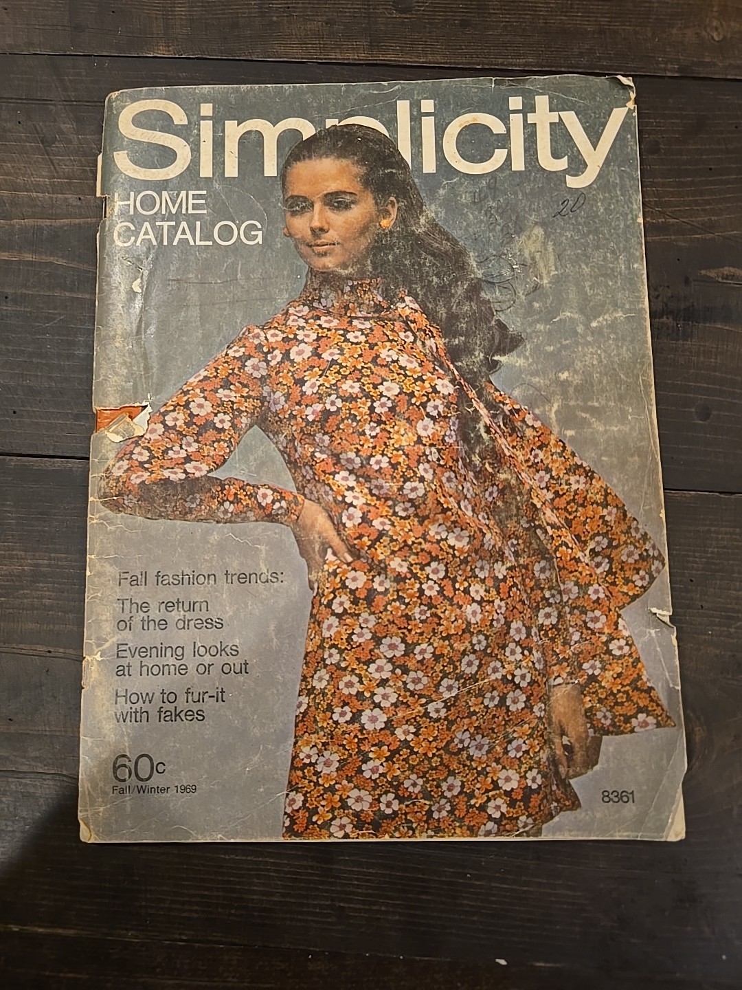 Simplicity Home Catalog 1969 Fall Fashion Sewing Patterns Winter Cover Torn. Simplicity Home Catalog 1969 Fall Fashion Sewing Patterns Winter Cover Torn.