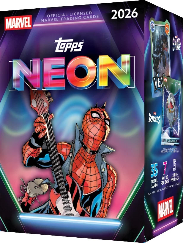 2026 TOPPS NEON MARVEL VALUE BLASTER BOX (35 Cards) Disney Brand New Sealed QTY 2026 TOPPS NEON MARVEL VALUE BLASTER BOX (35 Cards) Disney Brand New Sealed QTY
