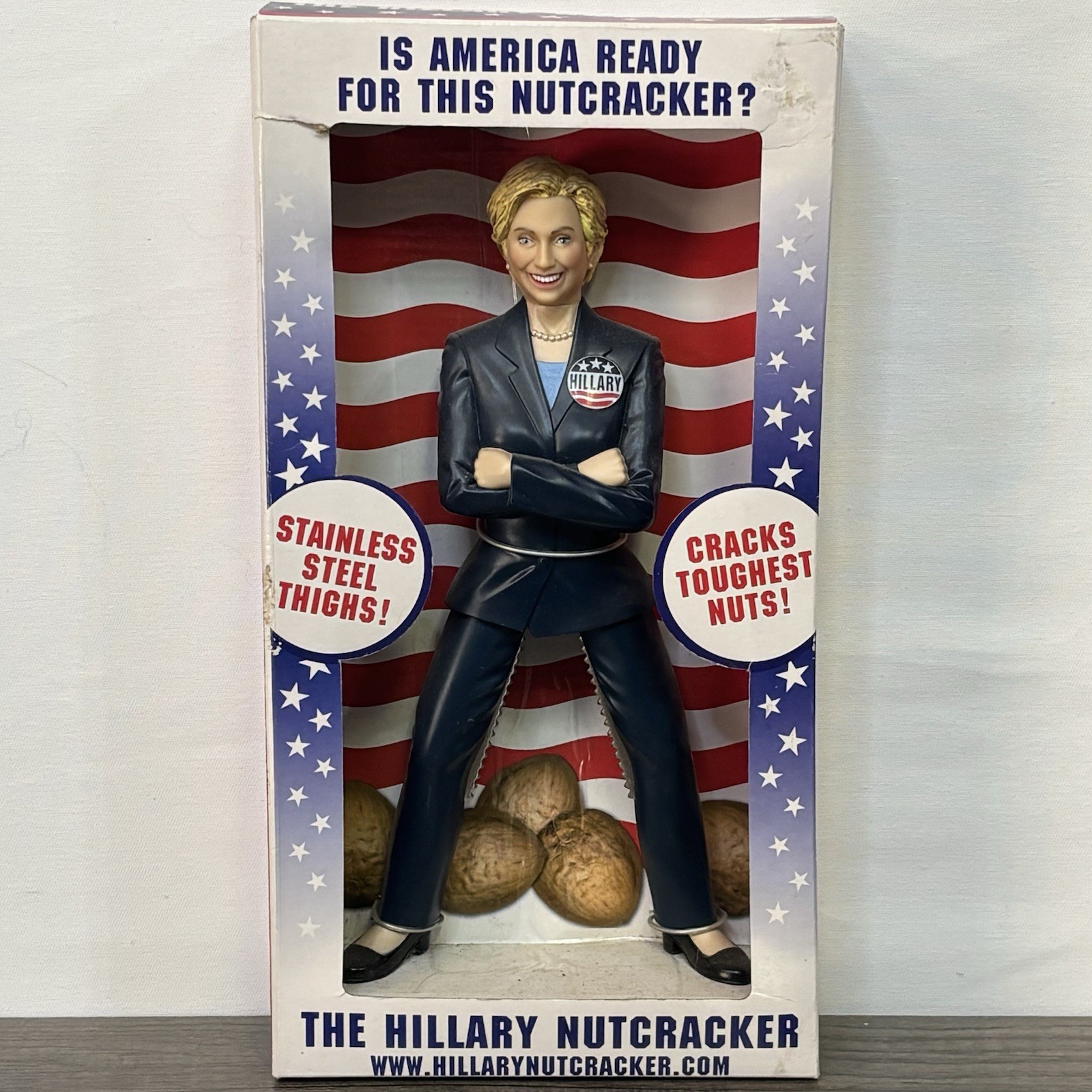 The Hillary Clinton Nutcracker Vintage Political Toy Tool Hillary Nuts New / Box The Hillary Clinton Nutcracker Vintage Political Toy Tool Hillary Nuts New / Box
