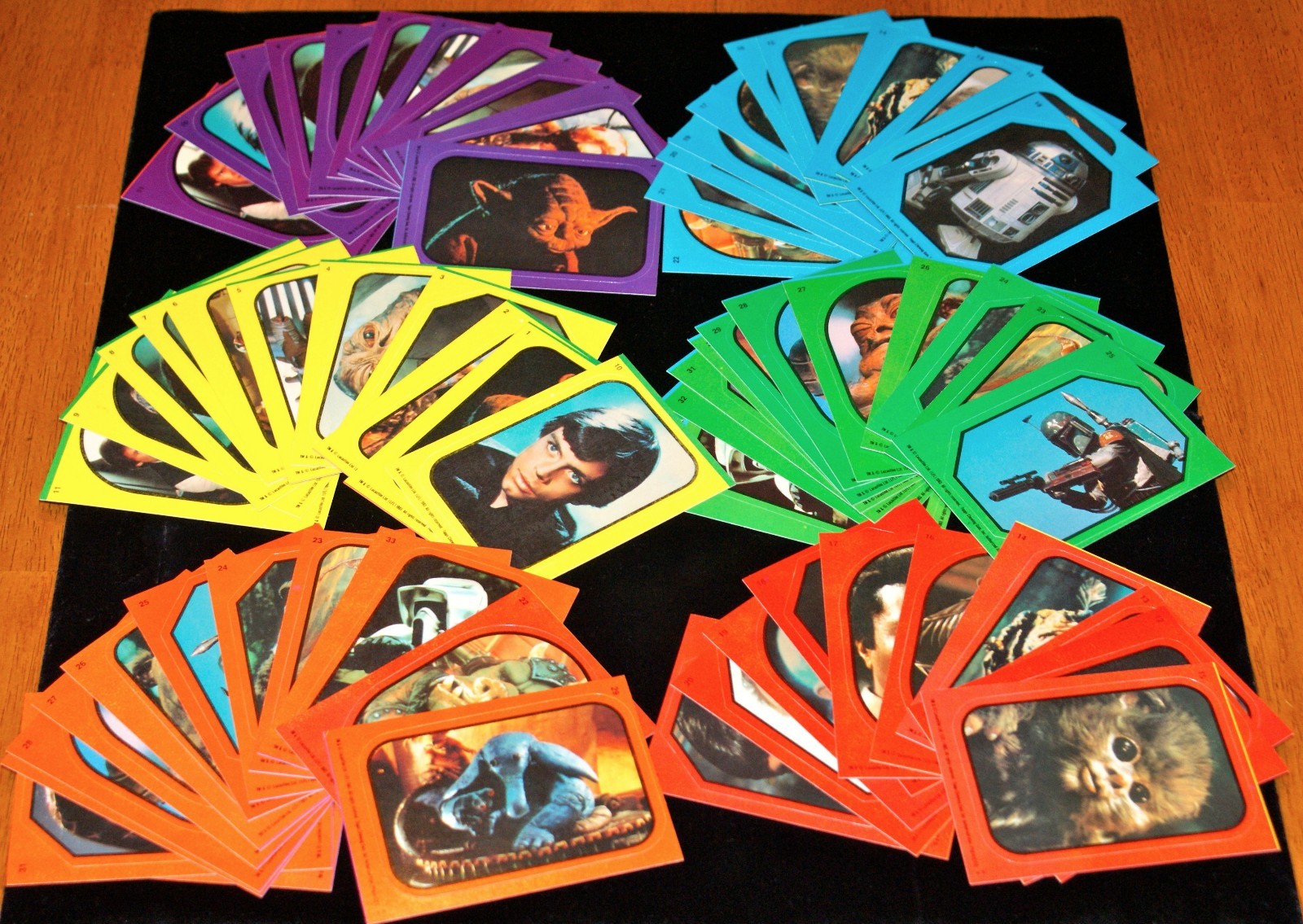 1983 STAR WARS COMPLETE  NRMT/MT RETURN OF JEDI 66 STICKER CARDS SET Topps 33 x2