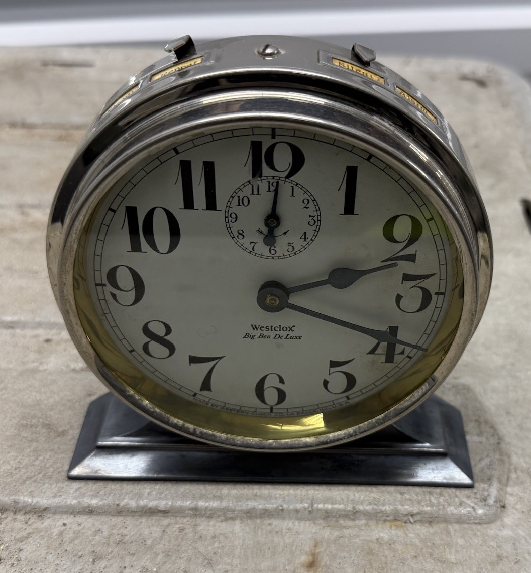 Vintage Westclox Big Ben De Luxe Alarm Clock Mechanical Wind-Up Working Alarm Vintage Westclox Big Ben De Luxe Alarm Clock Mechanical Wind-Up Working Alarm