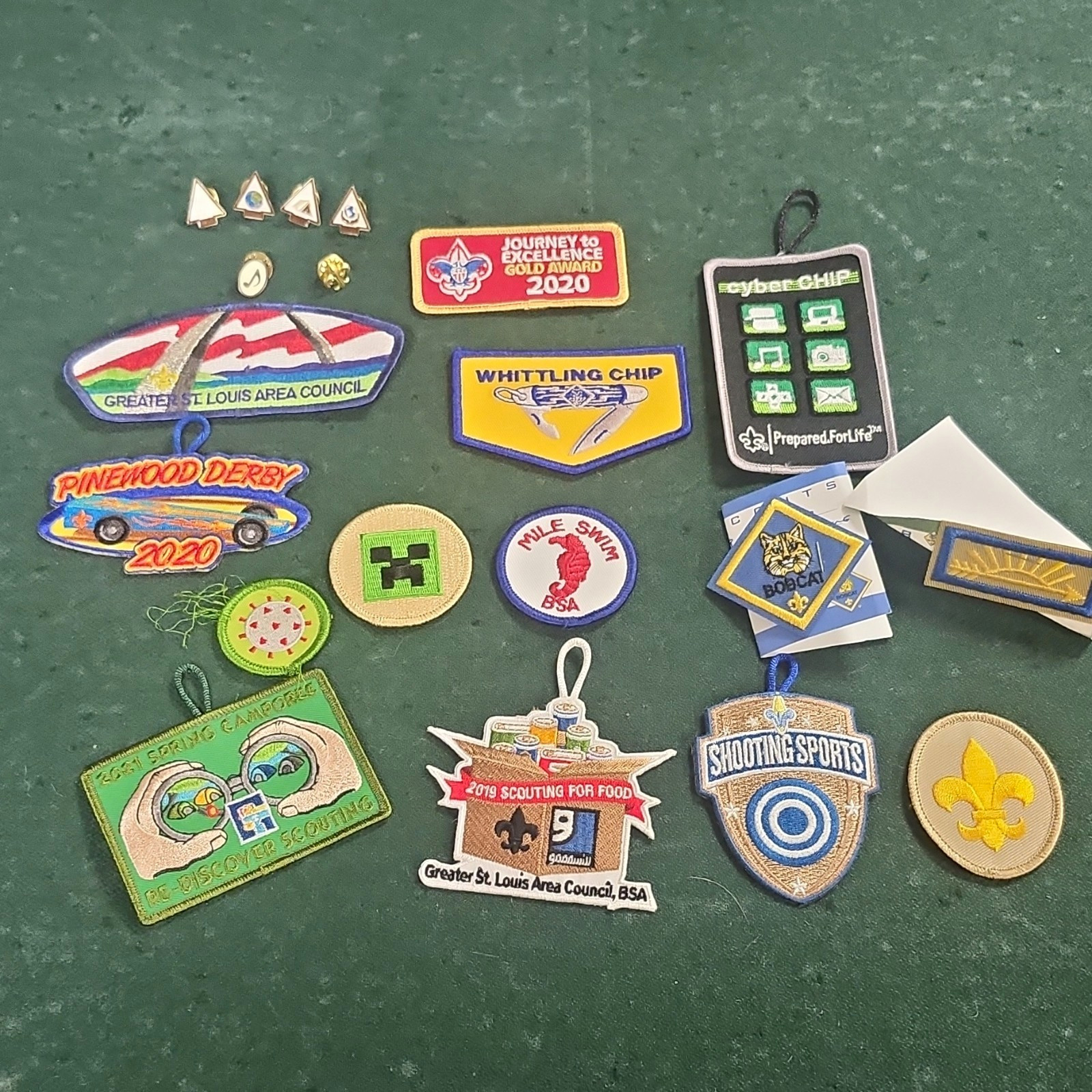 BSA Boy Scouts Mixed Lot Patches & Pins Whittling/Cyber Chip 2019-2021 BSA Boy Scouts Mixed Lot Patches & Pins Whittling/Cyber Chip 2019-2021
