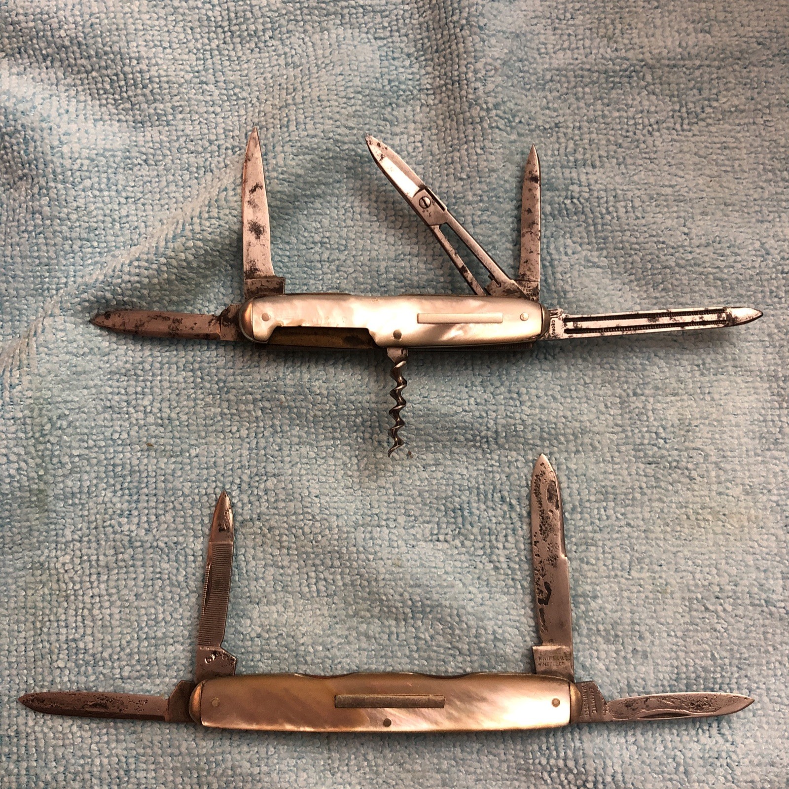 Extremely Rare PearlKnives With Issues IXL 6 Blade And Large Empire Pearl Extremely Rare PearlKnives With Issues IXL 6 Blade And Large Empire Pearl