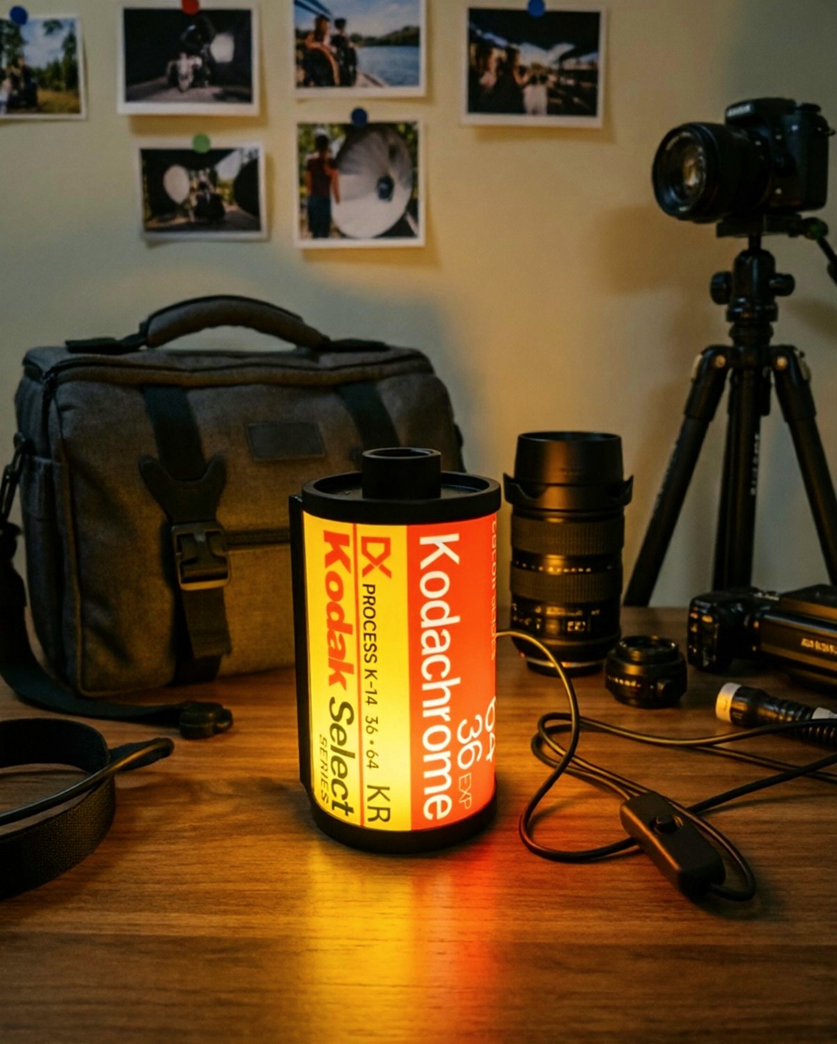 Kodak Film Kodachrome 64 Canister Design Camera Decor 3D Printed Sign Kodak Film Kodachrome 64 Canister Design Camera Decor 3D Printed Sign