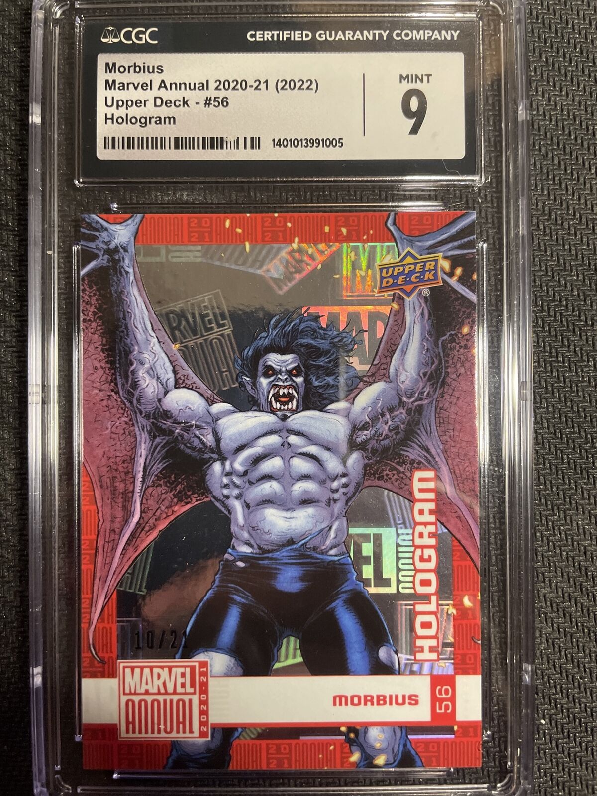2020-21 Upper Deck Marvel Annual Hologram Morbius #56 10/21 CGC 9